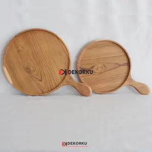 Nampan / Talenan / Loyang Kayu Jati untuk Pizza / Wooden Tray