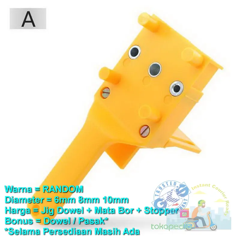 Set Kit Jig Dowel Tool Lengkap Punch Center Hole Locator 6 8 10 MURAH 2