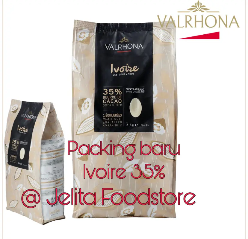 Valrhona Ivoire 35% White Chocolate 3kg - coklat putih