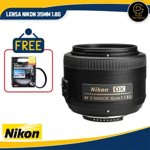 NIKON AF-S DX NIKKOR 35MM F1.8G / Nikon 35mm F1.8G - Free Filter Uv