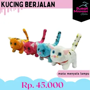 KUCING BERJALAN - BONEKA KUCING GERAK BERSUARA - 1821