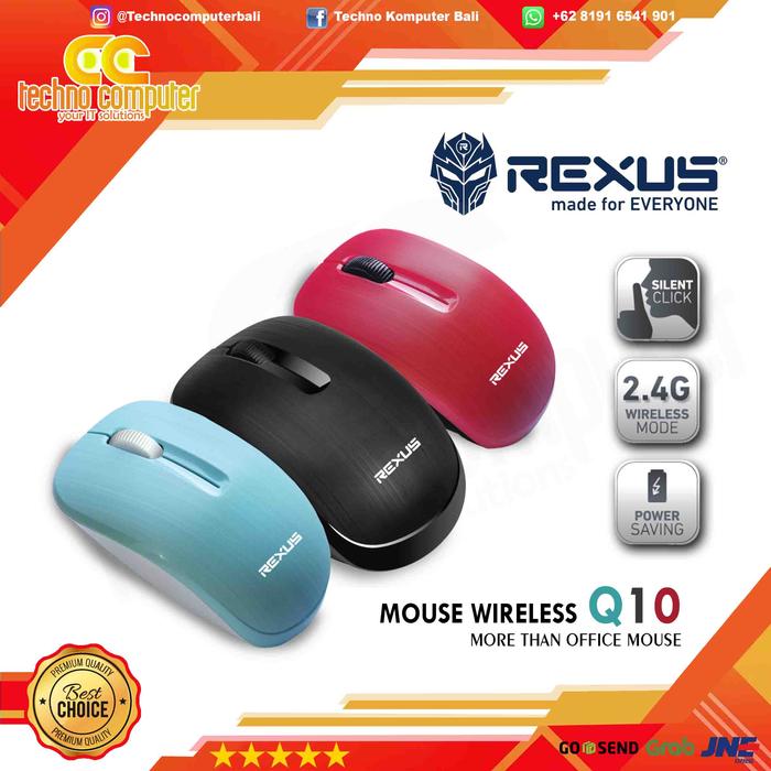Gambar MOUSE WIRELESS REXUS Q10 dari Techno Computer Bali Kota Denpasar Tokopedia