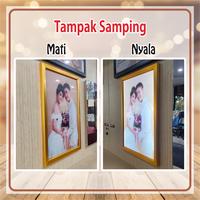 Gambar Slimlite Snap Frame Light 60x80cm - Slim Neon Box Light Box Menu Resto - Black dari SLIMLITE Kota Surabaya 3 Tokopedia