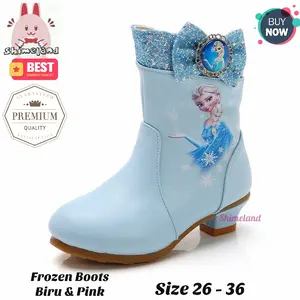 Sepatu Boots Frozen Sepatu Pesta Anak Perempuan Import