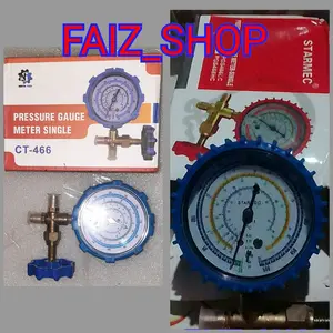Manifold/Analizer/Alat Ukur Pengisian Freon single non sight glass