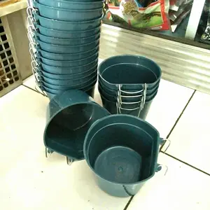 TEMPAT MAKAN/MINUM PLASTIK KAWAT BULAT UNTUK AYAM/KUCING/KELINCI/MURAI