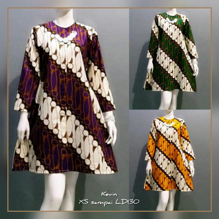 Gambar Tunik Batik S M L XL XXL XXXL XXXXL dari Batik Kevin Kota Pekalongan Tokopedia