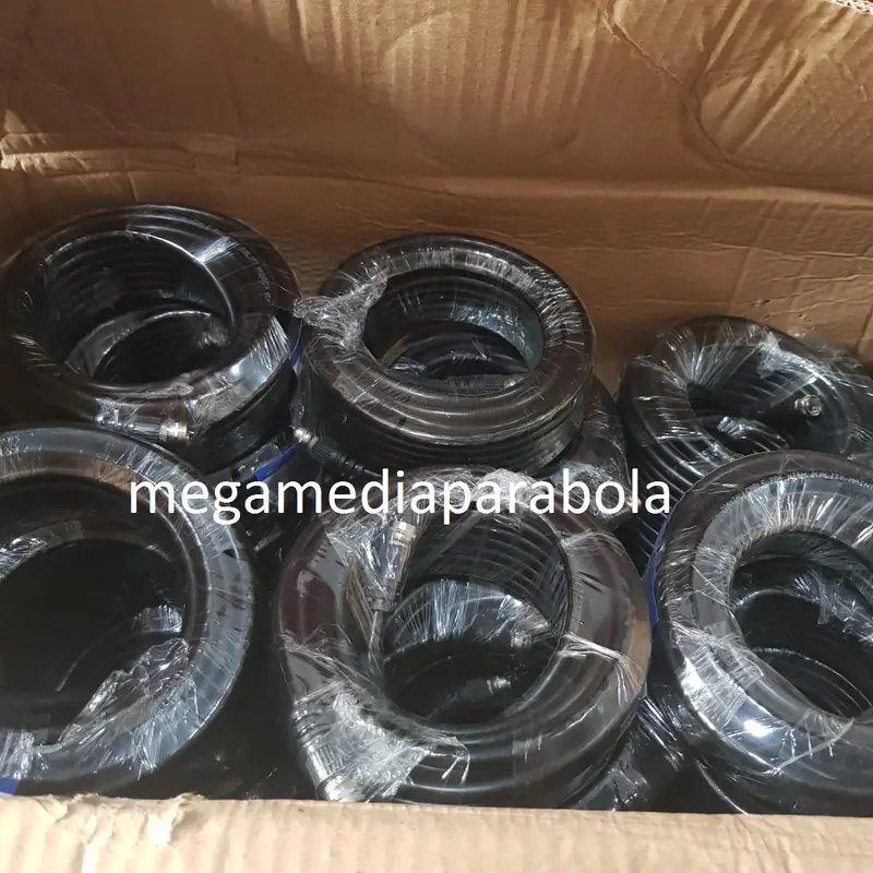Kabel antena Parabola UHF Coaxial RG6 9meter High Signal Quality bagus 1