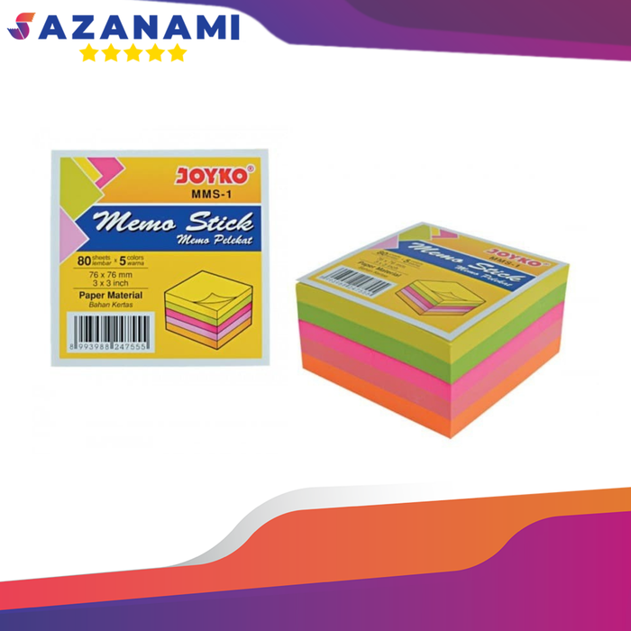 Gambar KENKO STICKY NOTES 5 WARNA WARNA WARNI 75MM X 75MM SNC 0303N MEMO NOTE dari Sazanami Indotama Kota Administrasi Jakarta Utara Tokopedia