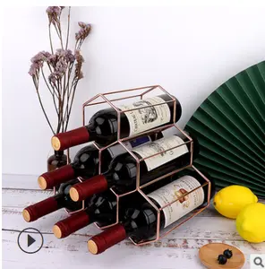 wine rack tempat rak rack botol stainless gold rose organizer