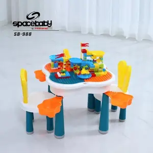 Space Baby Set Meja Kursi Lego Multifungsional Table 6 in 1 SB 988