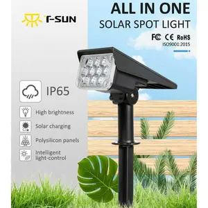 LAMPU TAMAN TENAGA SURYA SOROT OUTDOOR SOLAR CELL WATERPROOF 20 LED