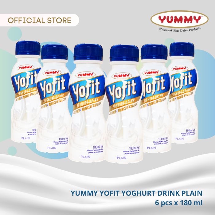 Gambar Yummy Yofit Yoghurt Drink Plain 6 x 180ml dari YUMMY Dairy Kota Administrasi Jakarta Timur Tokopedia