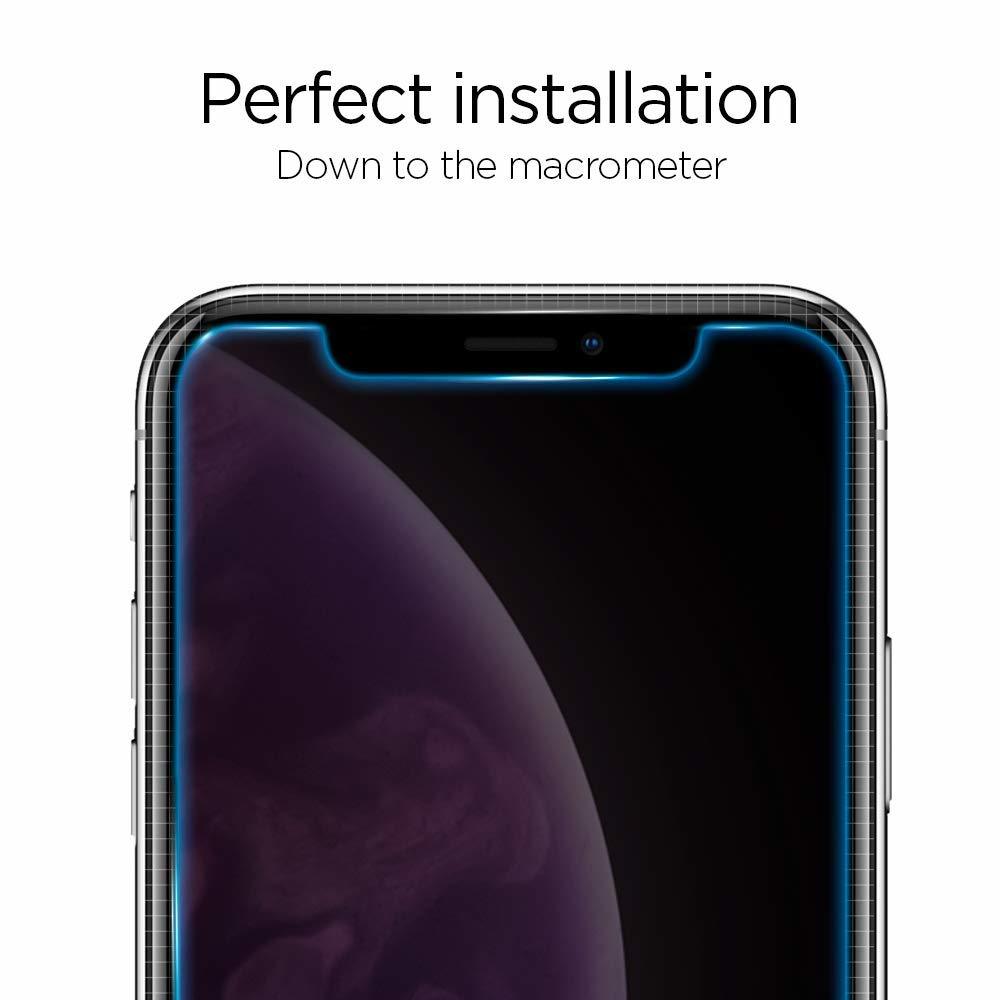 Spigen iPhone 11 / XR Tempered Glass with Tray 1 Pack GlastR EZ Fit - Transparency 064GL24818
