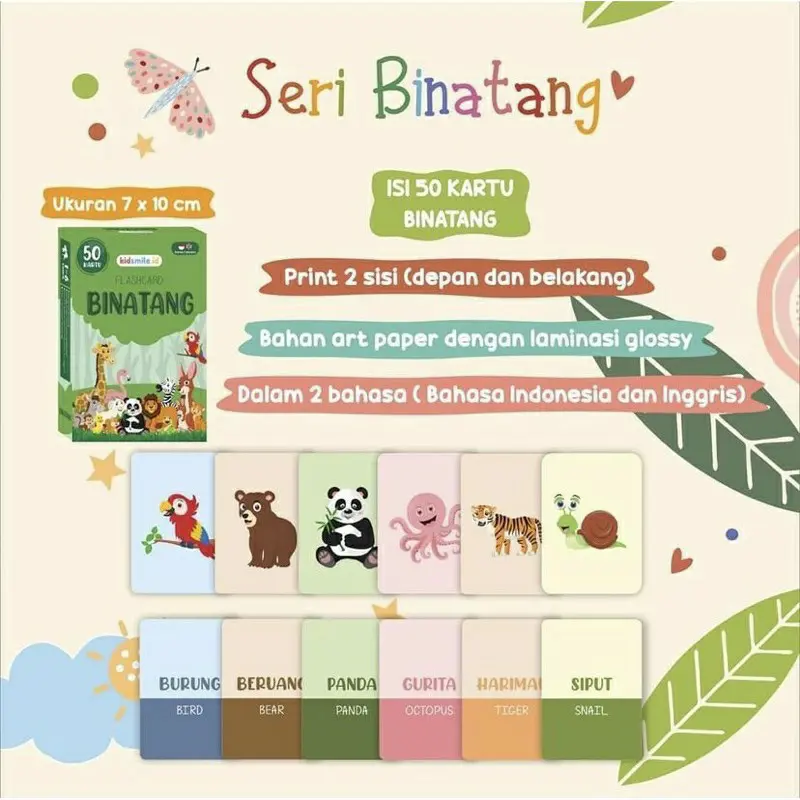 Mainan Kartu Edukasi Anak - Mainan Flashcard Anak Aneka seri
