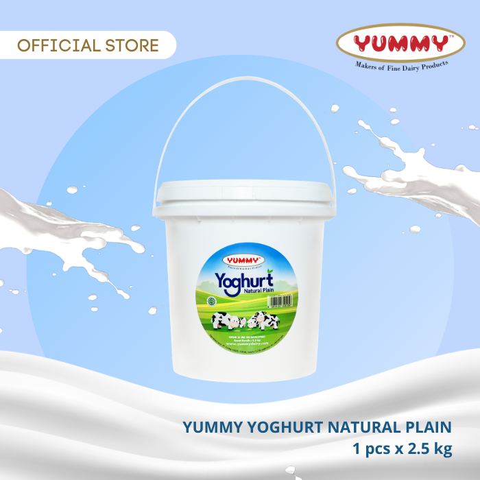 Gambar Yummy Yoghurt Natural Plain 1 x 2.5kg dari YUMMY Dairy Kota Administrasi Jakarta Timur Tokopedia