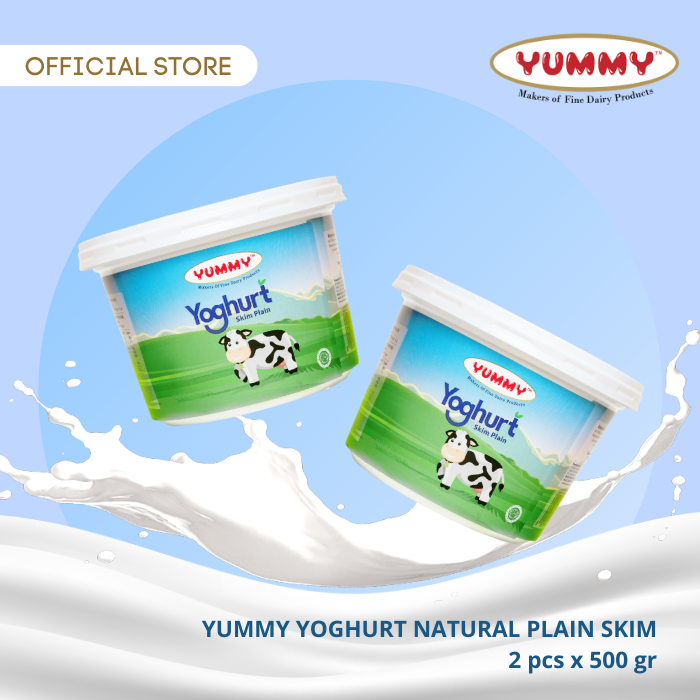 Gambar Yummy Yoghurt Natural Skim Plain 2 x 500g dari YUMMY Dairy Kota Administrasi Jakarta Timur Tokopedia