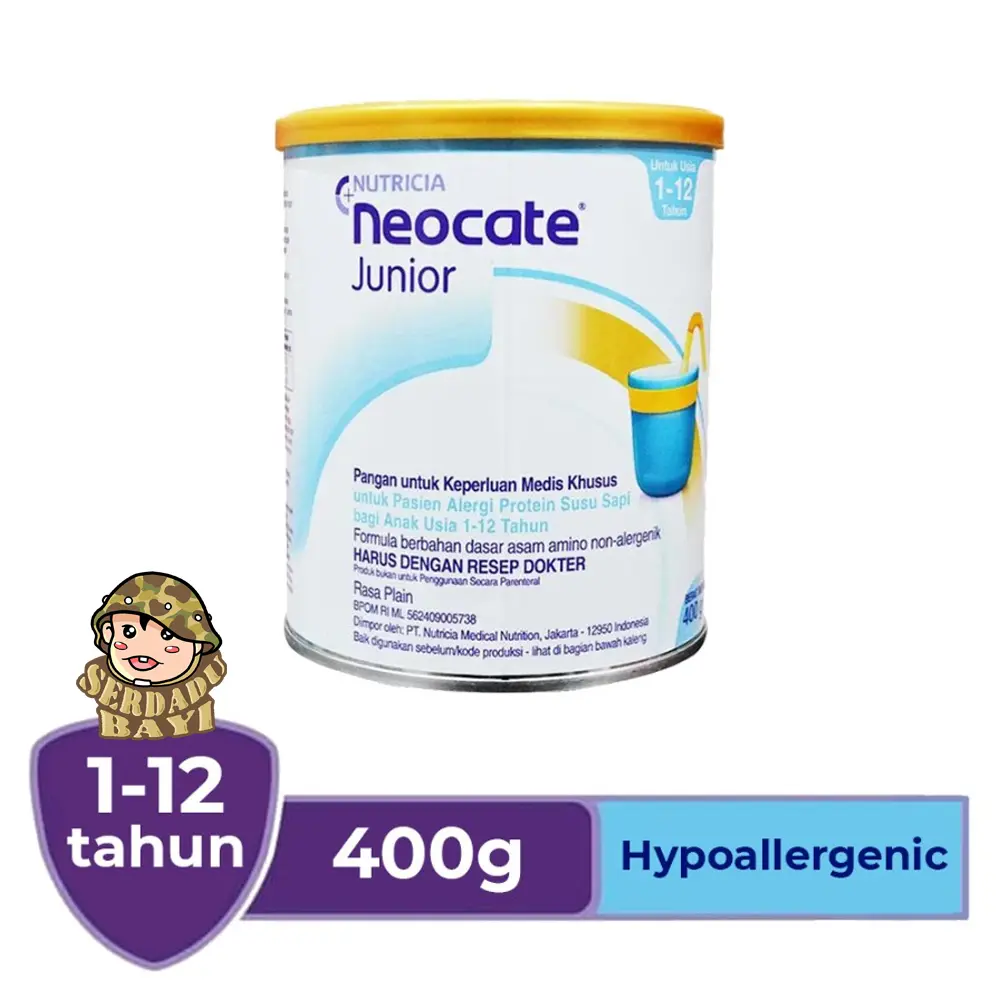 Neocate Junior 400 gram - Formula Asam Amino Tanpa Protein Susu Sapi