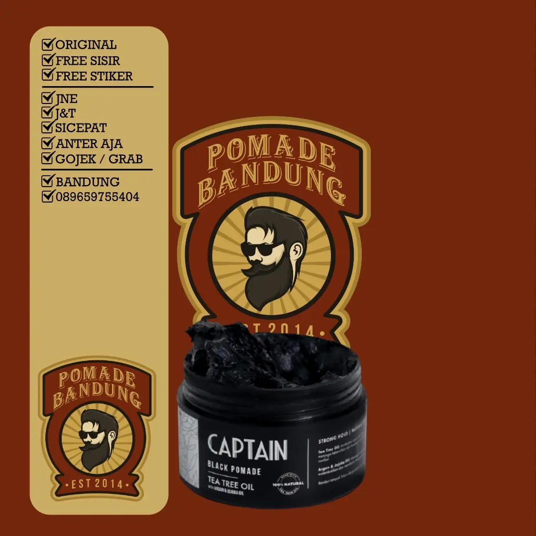 Captain black pomade - pomade warna hitam