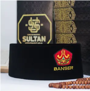 TERMURAH Peci LOGO BANSER HITAM LORENG Songkok Kopiah Kopyah Nasional