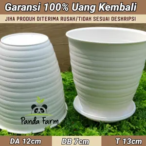 Pot Tawon 121 Tinggi/Pirus Plus Tatakan Cantik Berkualitas