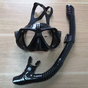 Paket Kacamata Selam Scuba Diving Snorkeling GoPro Mount Hitam Y3582