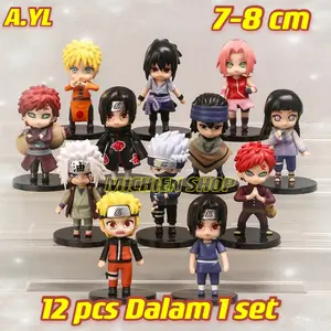 Figure Naruto Shippuden (set 12) Toppers Kue Naruto Sasuke Anime