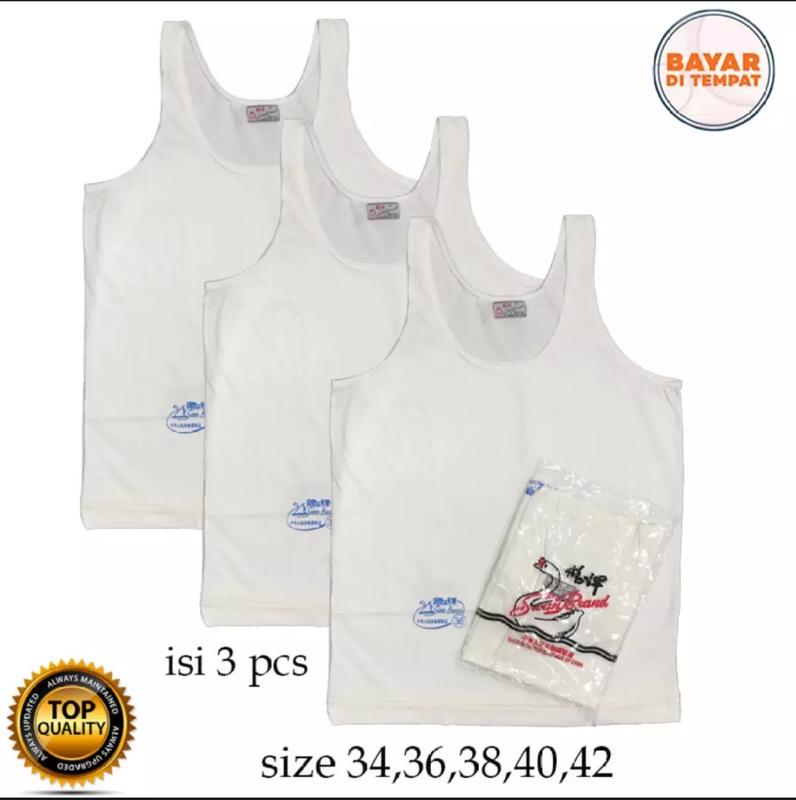 SINGLET SWAN PRIA DEWASA [ 34-36-38-40-42 ] / KAOS DALAM PRIA 3