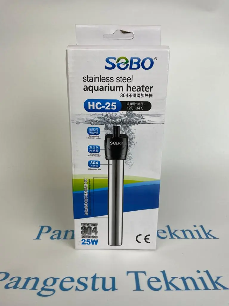 Water Heater Pengatur Suhu Air Aquarium SOBO HC-25 / 25 Watt