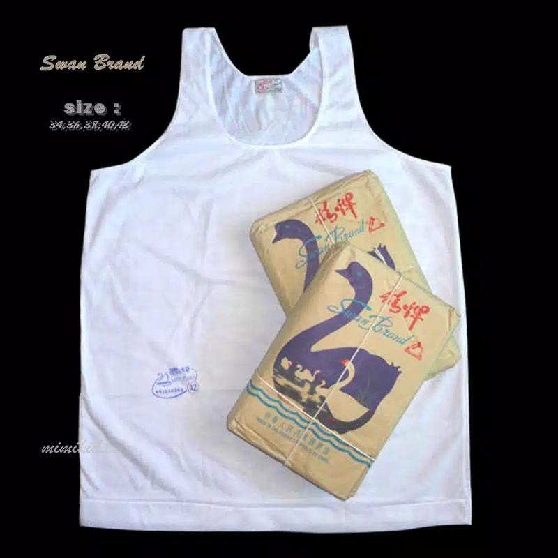 SINGLET SWAN PRIA DEWASA [ 34-36-38-40-42 ] / KAOS DALAM PRIA 1
