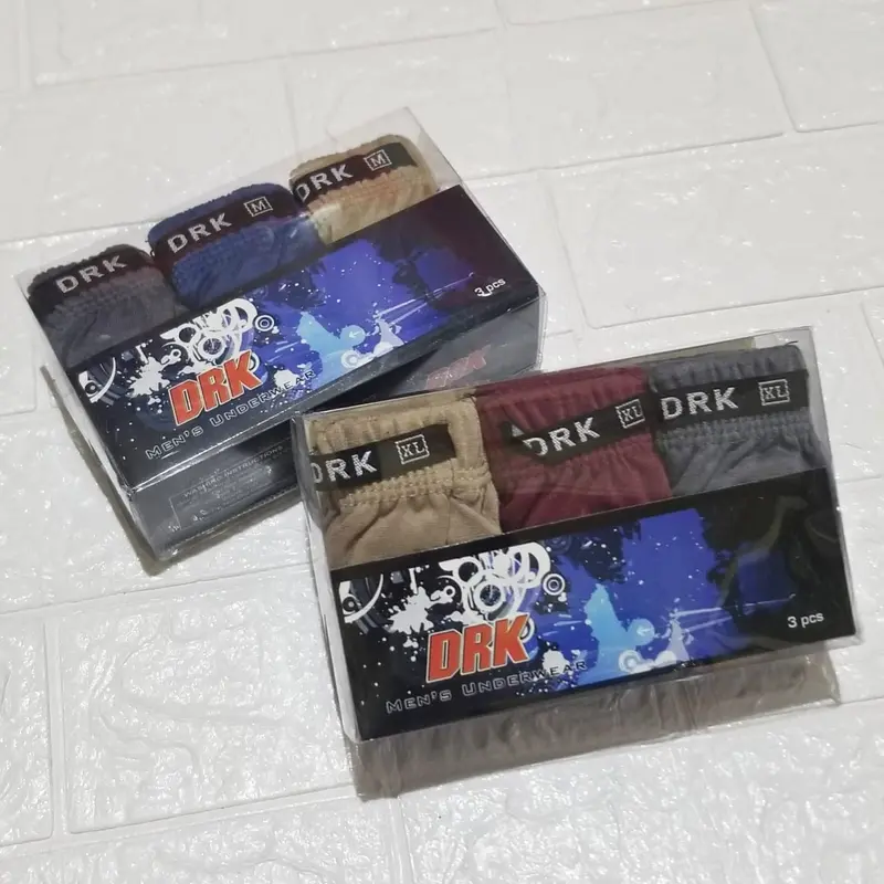 Celana Dalam Pria Dewasa 3 pcs Bahan KATUN Celana Dalam 3
