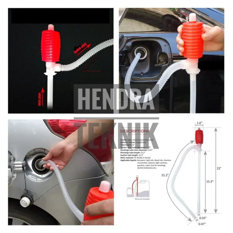MADE IN TAIWAN SYPHON PUMP POMPA MINYAK MANUAL POMPA BENSIN PENCET 4