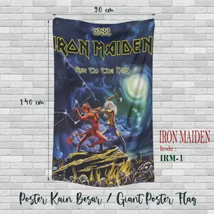 Flag Poster / Poster Kain / Wall Flag Band Iron Maiden