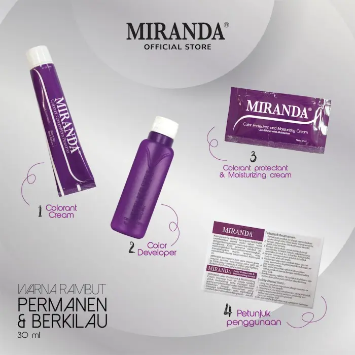 Miranda Hair Color (Cat Rambut Permanen) Brown Series 30ml 2