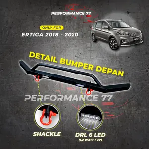 Tanduk Towing Bumper Depan Anting Besi ARB +DRL Suzuki All New Ertiga