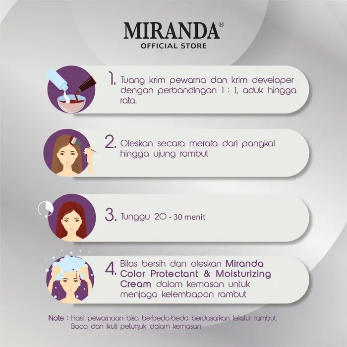 Miranda Hair Color Premium (Cat Rambut Permanen) 60ml 5