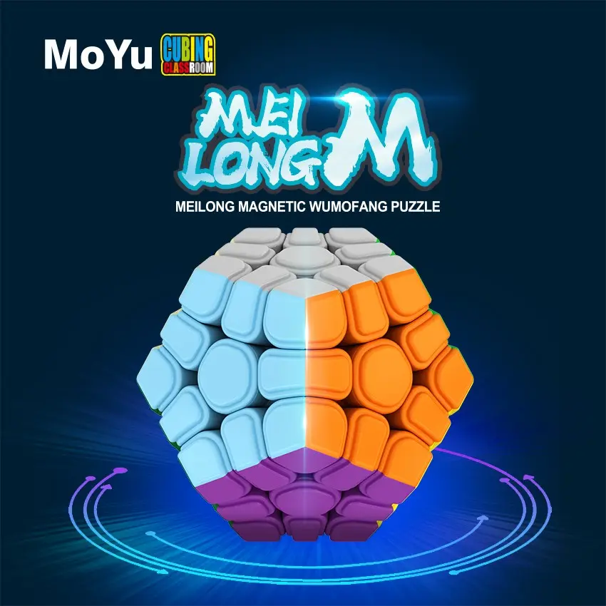 Magic Cube Megaminx Puzzle MoYu Meilong Megaminx M Magnetic Stickerless 3x3