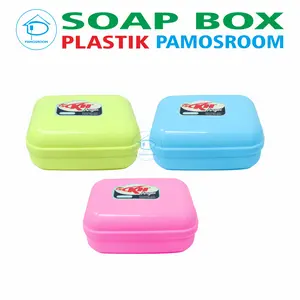 Pamosroom Tempat Sabun Mandi Batang Kotak Sabun Mini Soap Box Warna
