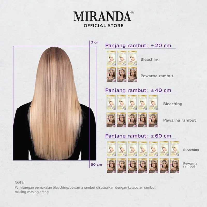 Miranda Hair Color (Cat Rambut Permanen) Brown Series 30ml 1