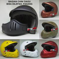 Gambar Helm Cakil Retro Solid Helm Halfface Fullface Transformable 2in1 dari Helm Mart 88 MOTOVERSE Kota Medan 1 Tokopedia