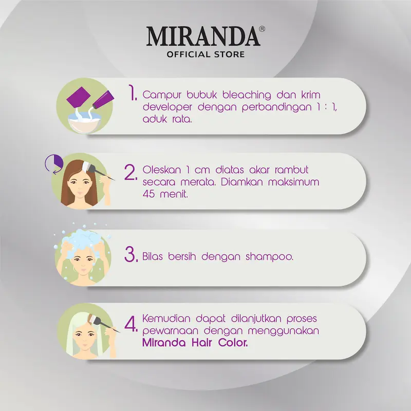 Miranda Hair Color Premium (Cat Rambut Permanen) 60ml 4