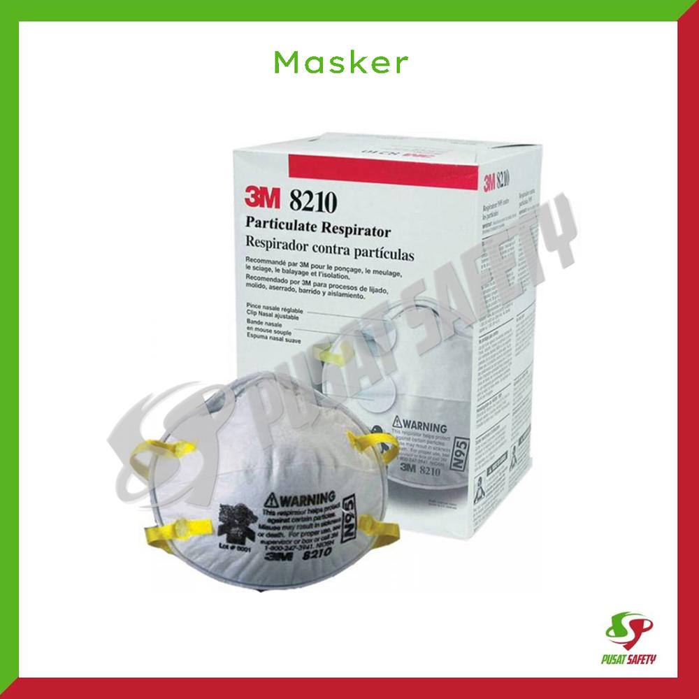 Masker 3m N95 8210 debu asap isi 20 pcs per box
