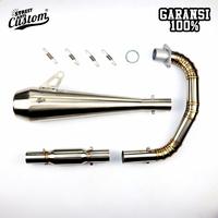 Gambar Knalpot / Exhaust Full System M4 Polos SAC Plug n Play Kawasaki W175 dari SAC Product Kota Depok 2 Tokopedia