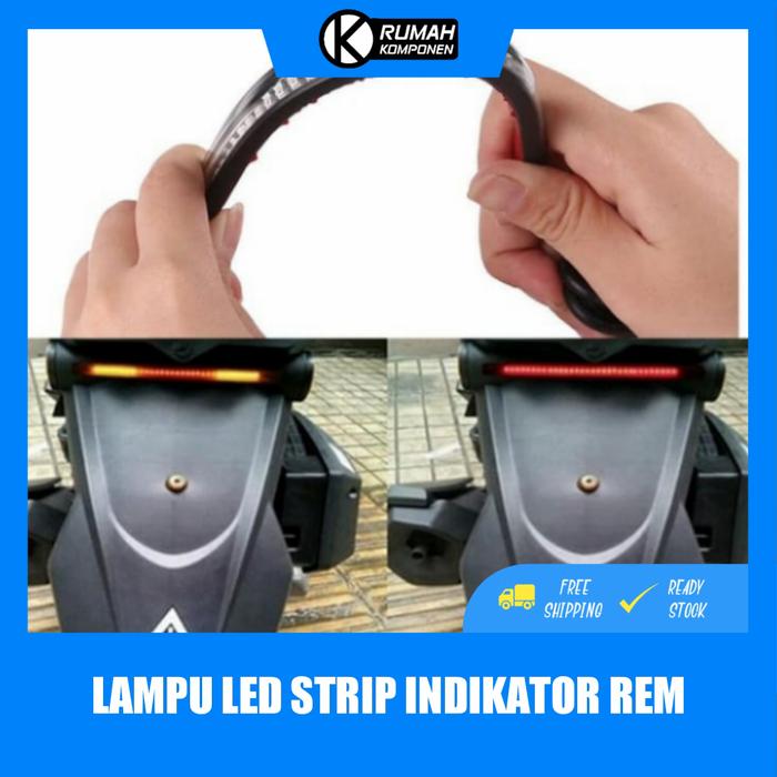 Gambar Lampu LED Strip Indikator Rem dan Sein Sepeda Motor dari rumah komponen malang Kota Malang Tokopedia