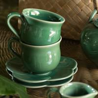 Gambar Saucer / Tatakan/Lepek Cangkir Jenggala Frangipani 15,5 cm Toska dari Jenggala Keramik Bali Kab. Badung 3 Tokopedia