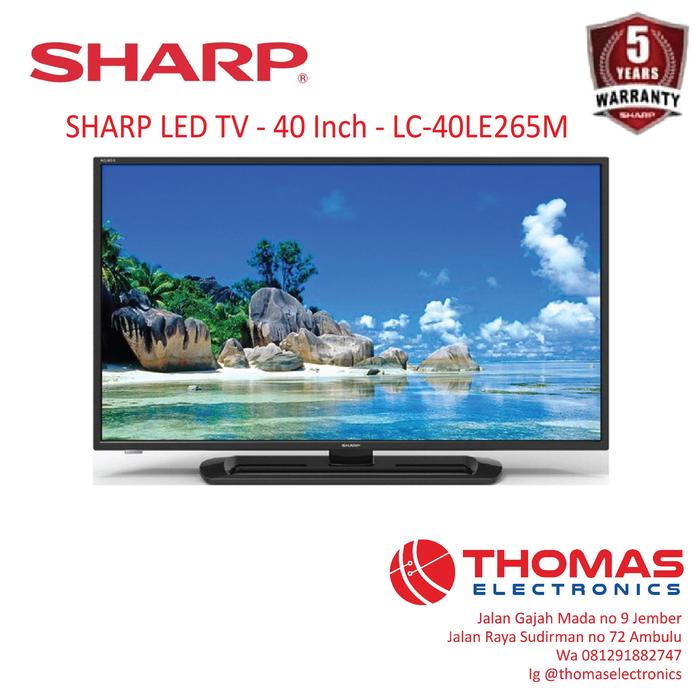Jual SHARP LED TV 40 Inch LC 40 LE265M Garansi Resmi - Kab. Jember
