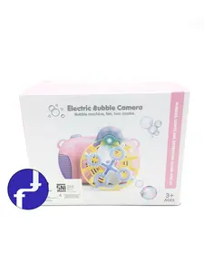 Mainan Anak Buble Bentuk Camera Buble Sabun Gelembung Pink Kipas Angin