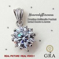 Gambar Pendant Solitaire Moissanite. Pass Diamond Tester. Liontin Emas /Perak - S925 + GRA, 9mm 3ct dari HeavenlyNirwana Kab. Tangerang 1 Tokopedia