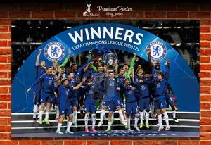 Poster Sepak Bola - Chelsea F.C. - Juara Liga Champion 2021