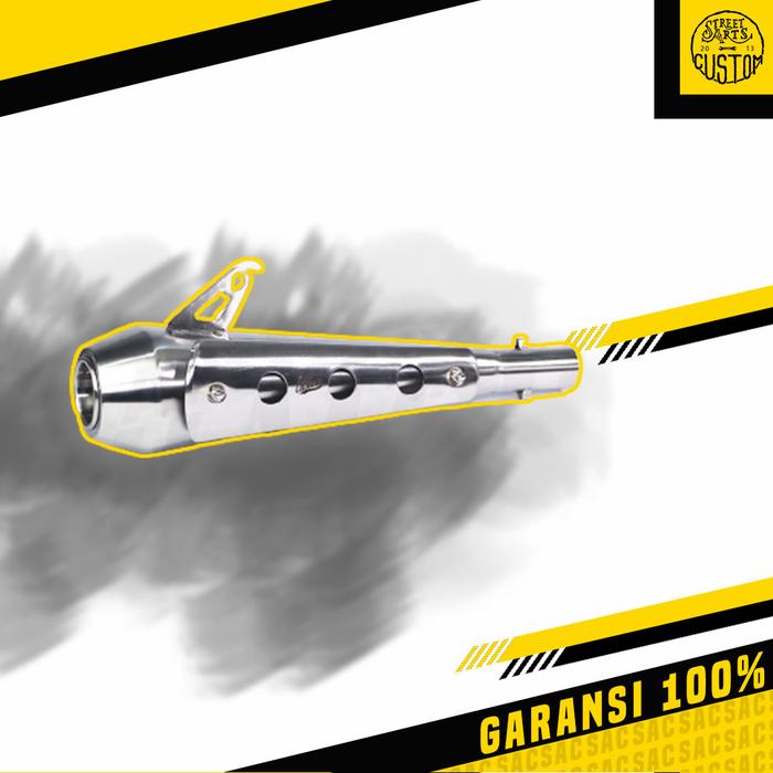 Gambar Knalpot / Exhaust W175 Silencer M4 W175 Cover SAC PNP Kawasaki W175 dari SAC Product Kota Depok Tokopedia